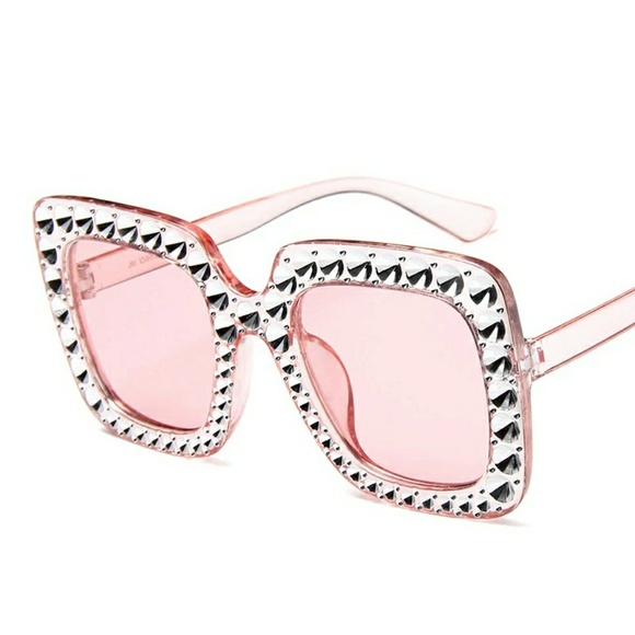 😎Brand new chic oversized pink sunglasses - Picture 2 of 6